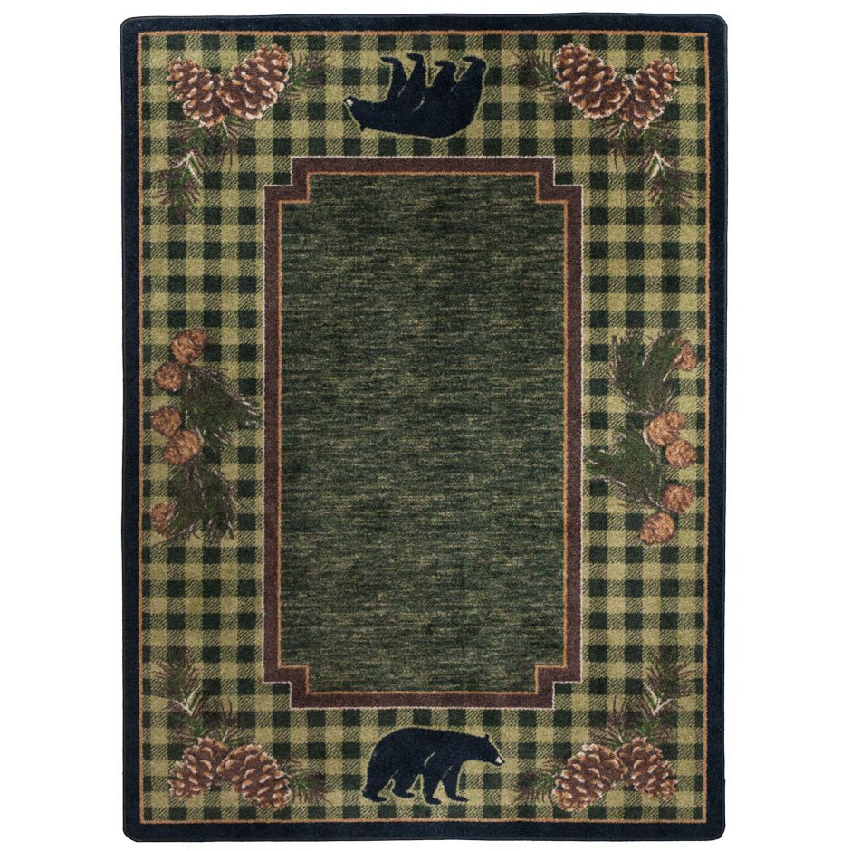American Dakota Lakeside Bear Green Rug - 0272GRN234