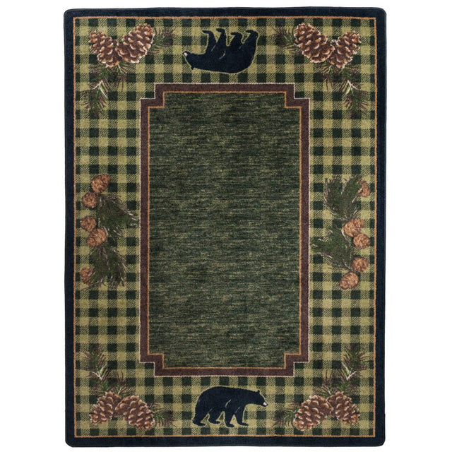 American Dakota Lakeside Bear Green Rug - 0272GRN234
