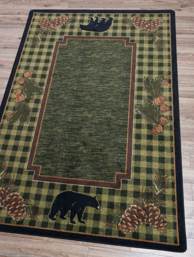 American Dakota Lakeside Bear Green Rug - 0272GRN234