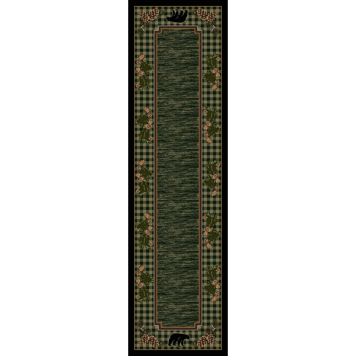 American Dakota Lakeside Bear Green Rug - 0272GRN234