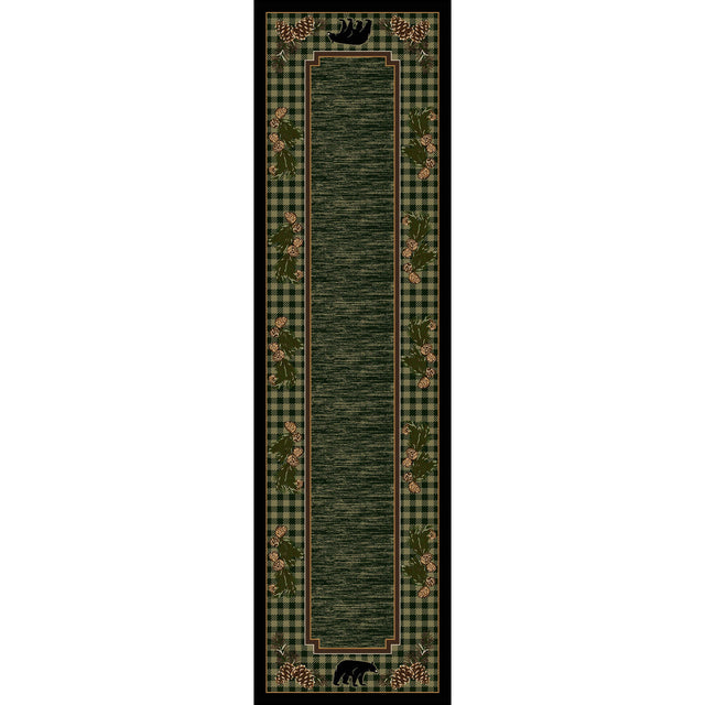 American Dakota Lakeside Bear Green Rug - 0272GRN234