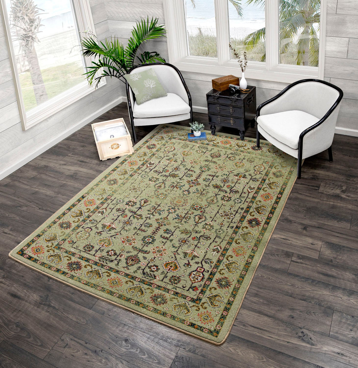 American Dakota Let's Talk Persian Olive Rug - 0382OLV234