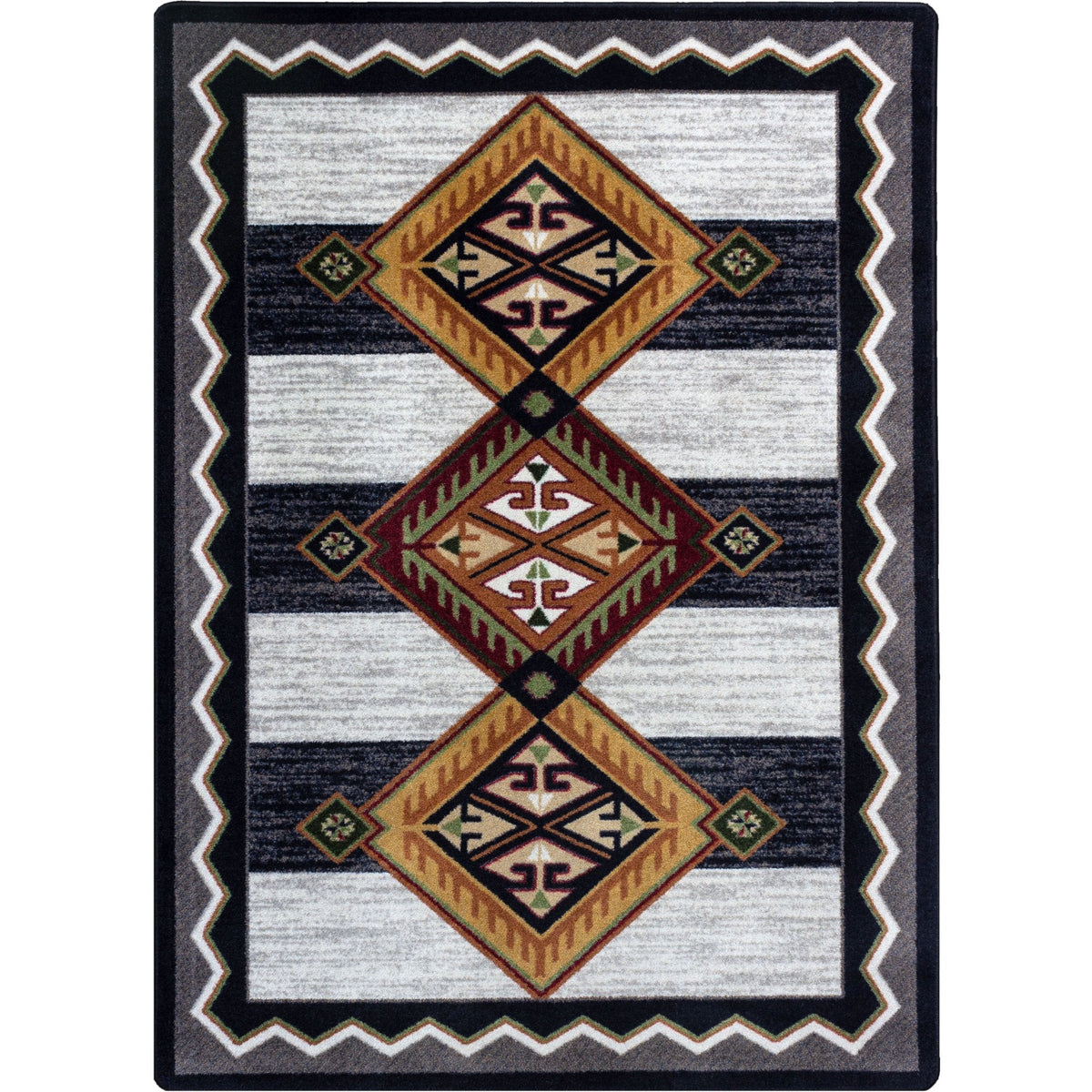 American Dakota Lineage Black & White Rug