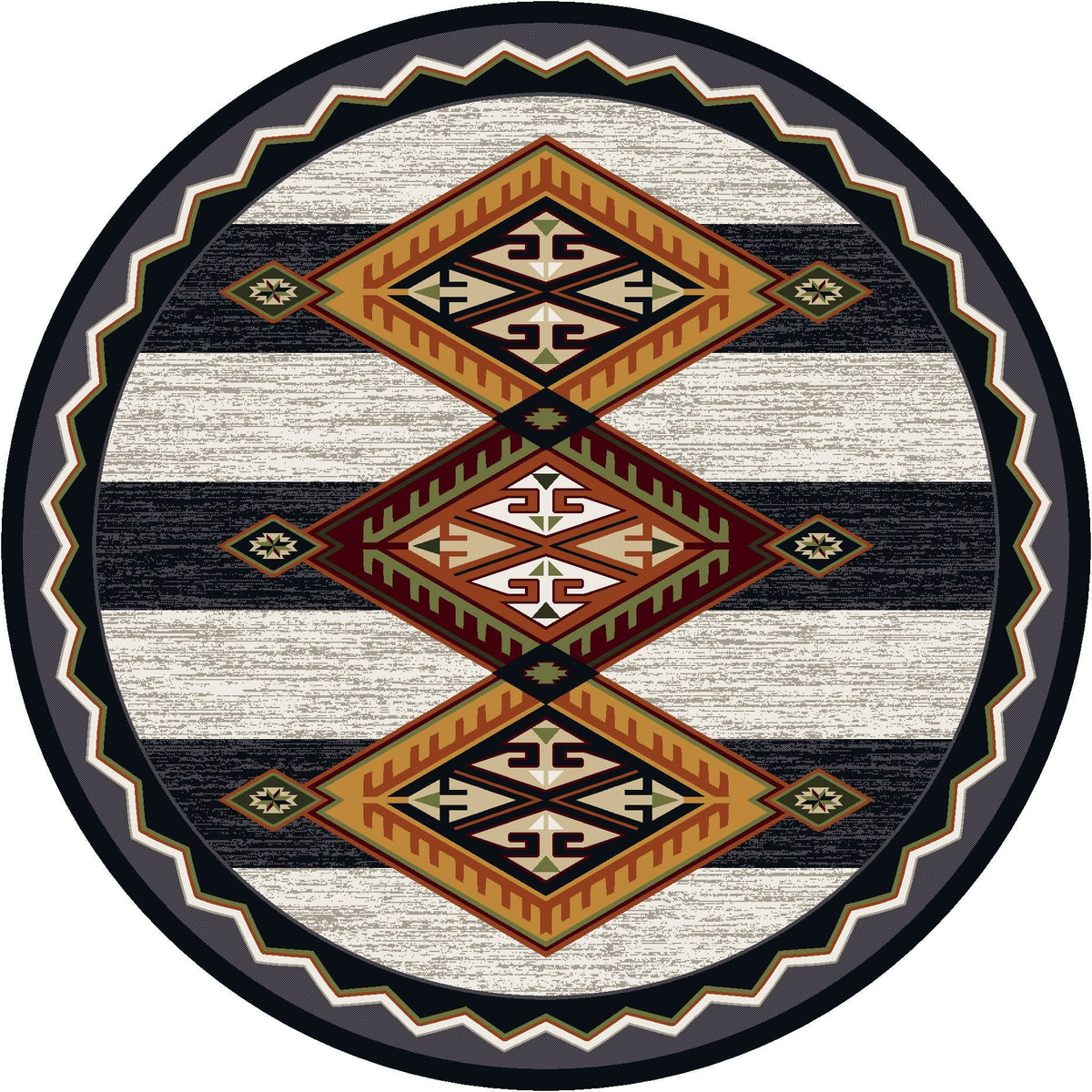 American Dakota Lineage Black & White Rug