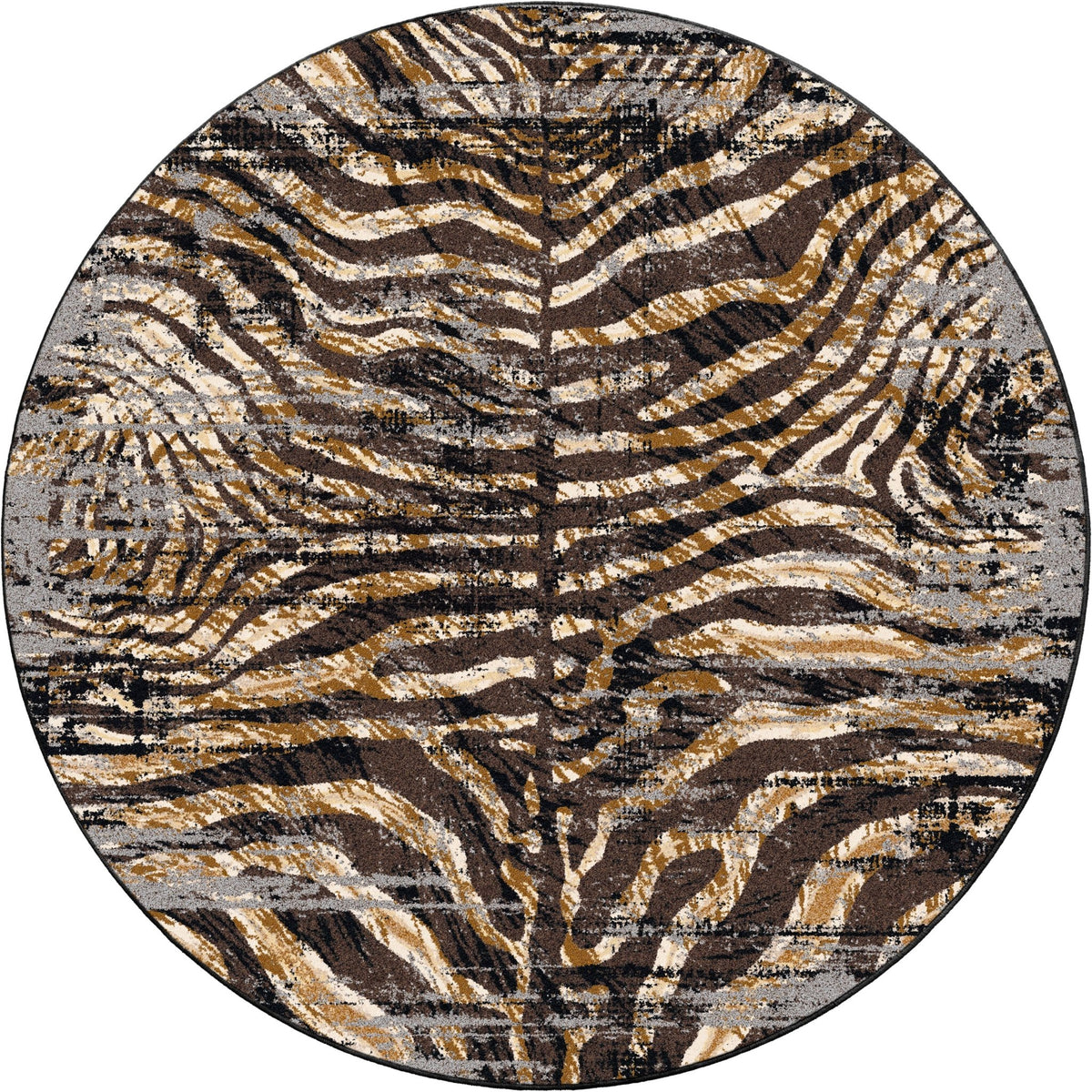 American Dakota Midnight Zebra Rawhide Rug - 0644RWH234