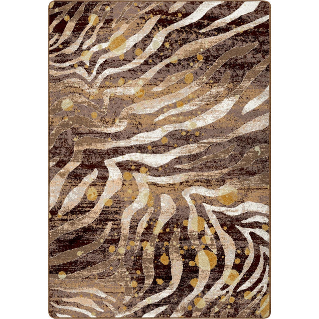 American Dakota Modern Zebra Gold Splash Rug - 0408GSP234