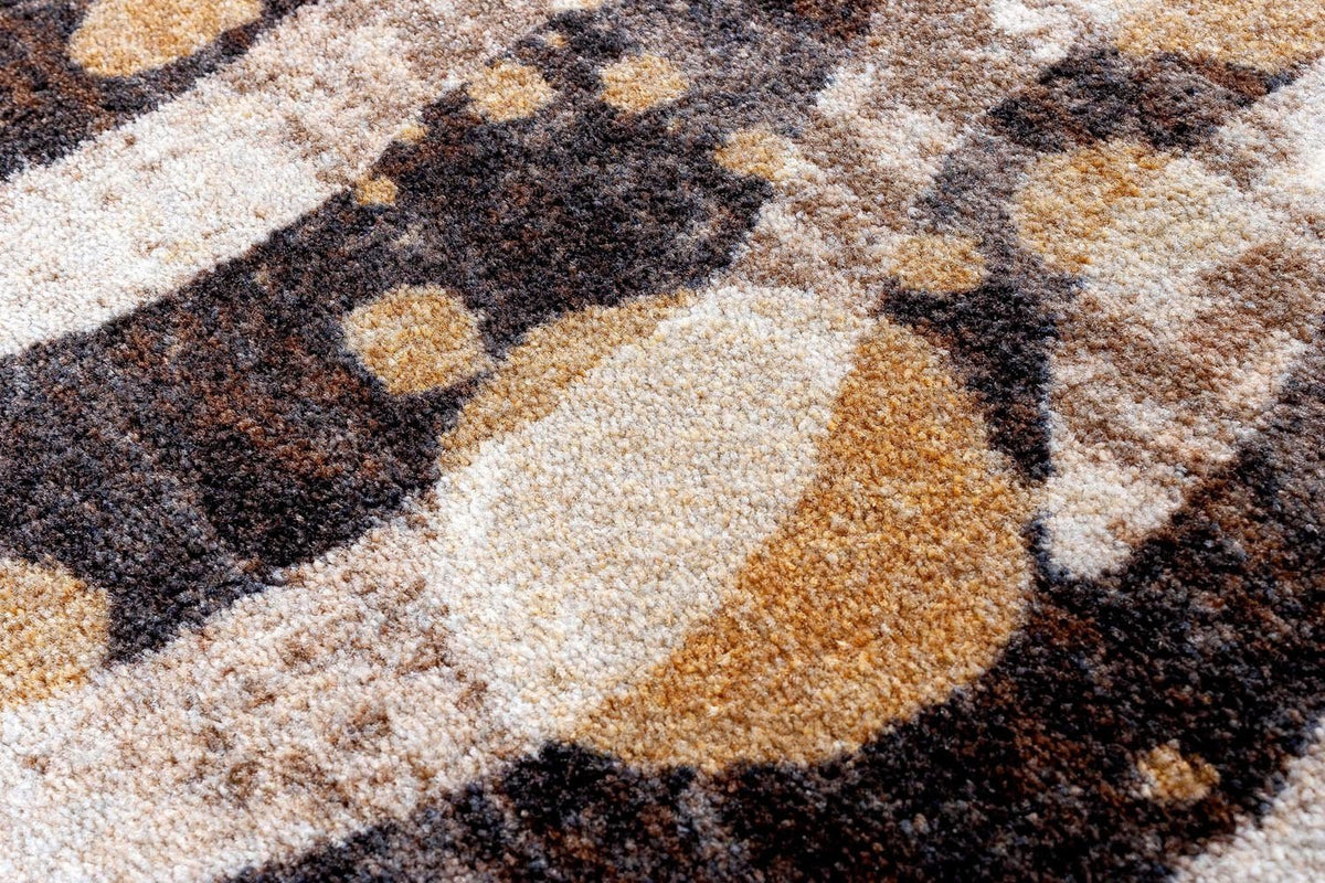 American Dakota Modern Zebra Gold Splash Rug - 0408GSP234