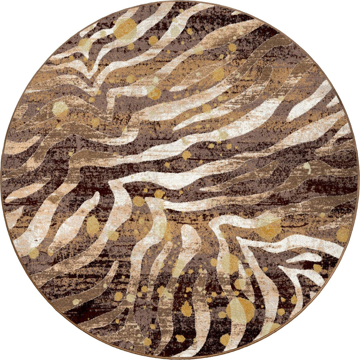 American Dakota Modern Zebra Gold Splash Rug - 0408GSP234