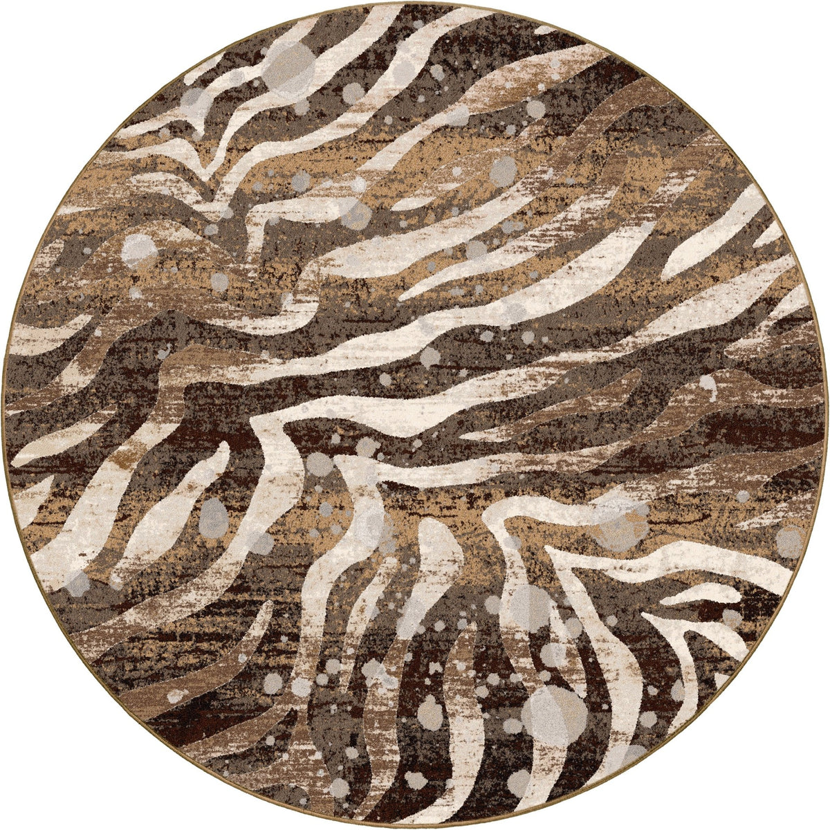 American Dakota Modern Zebra Silver Splash Rug - 0408SSP234