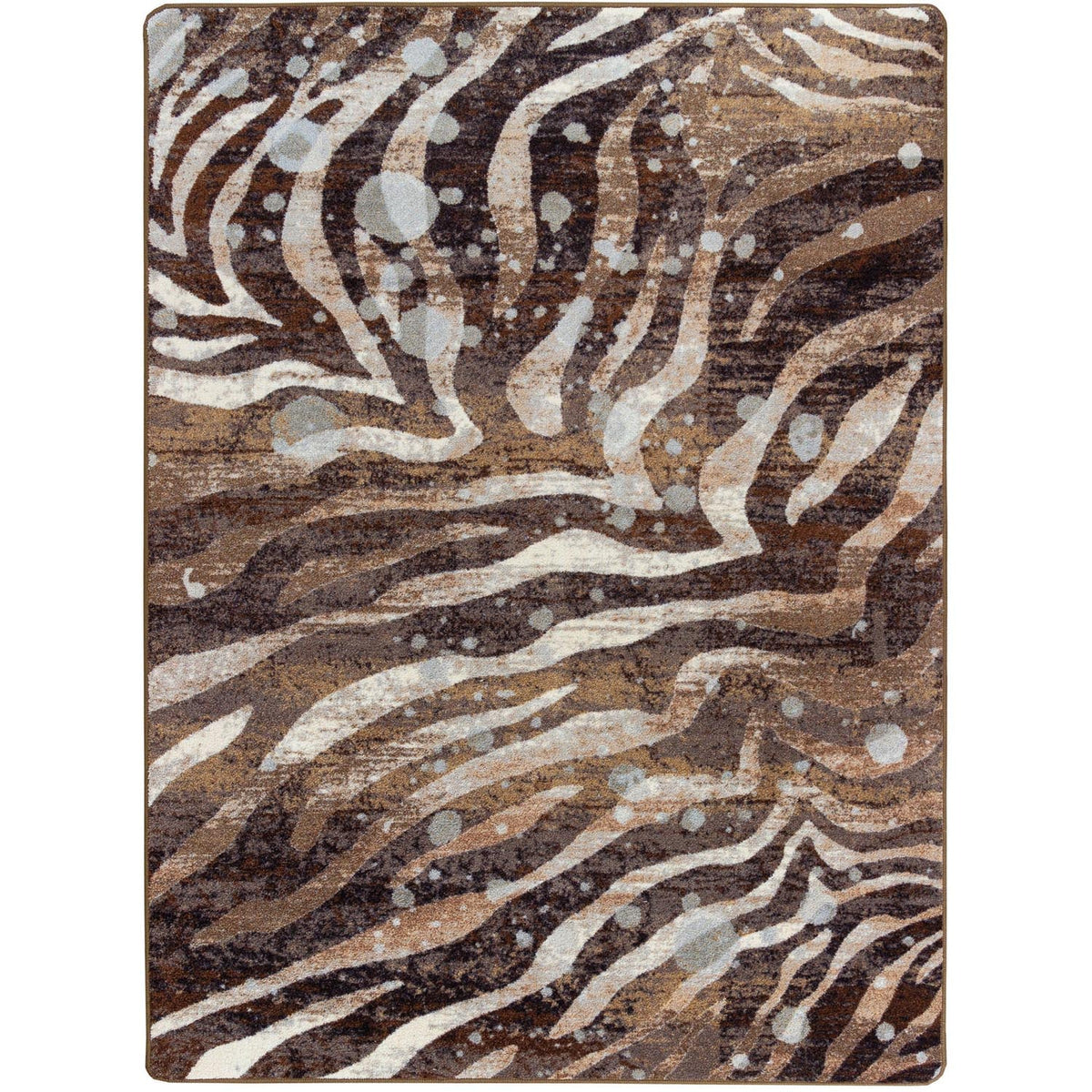 American Dakota Modern Zebra Silver Splash Rug - 0408SSP234