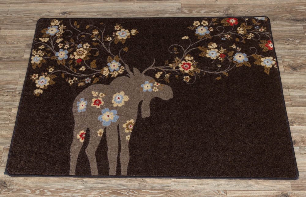 American Dakota Moose Blossom Chocolate Rug - 0021CHC234