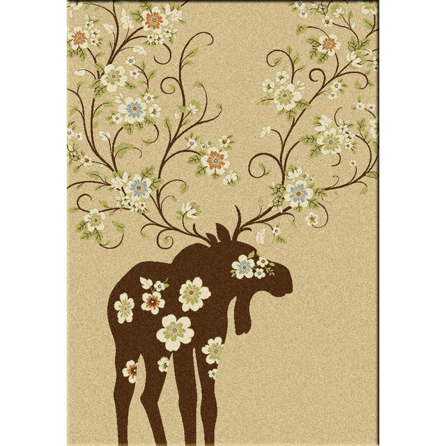 American Dakota Moose Blossom Natural Rug - 0021NAT234