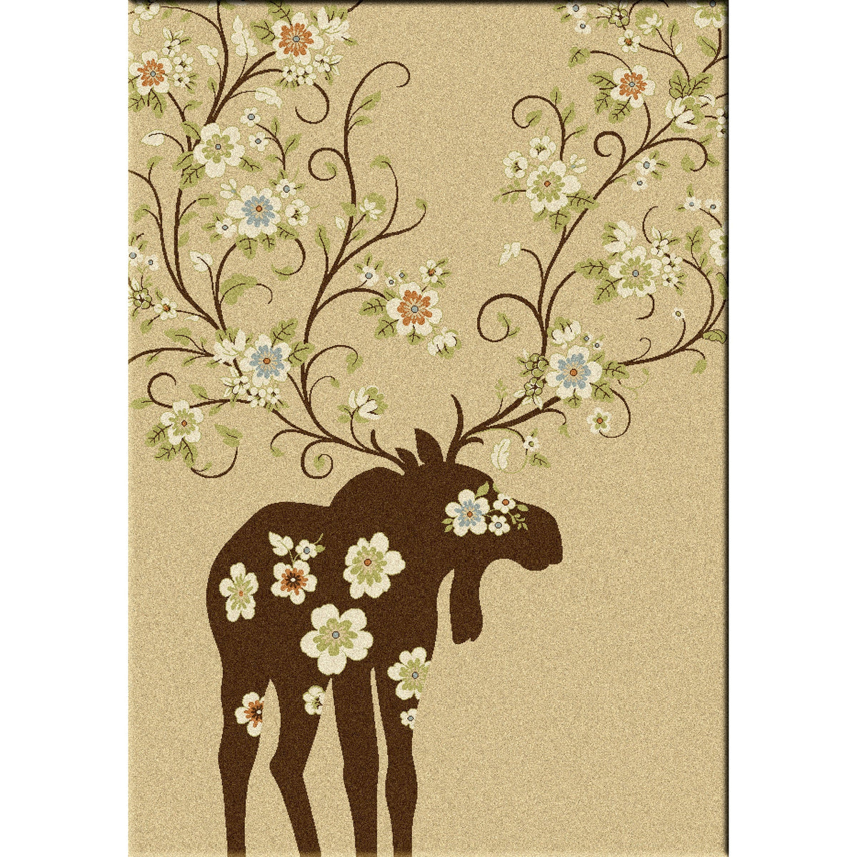 American Dakota Moose Blossom Natural Rug - 0021NAT234