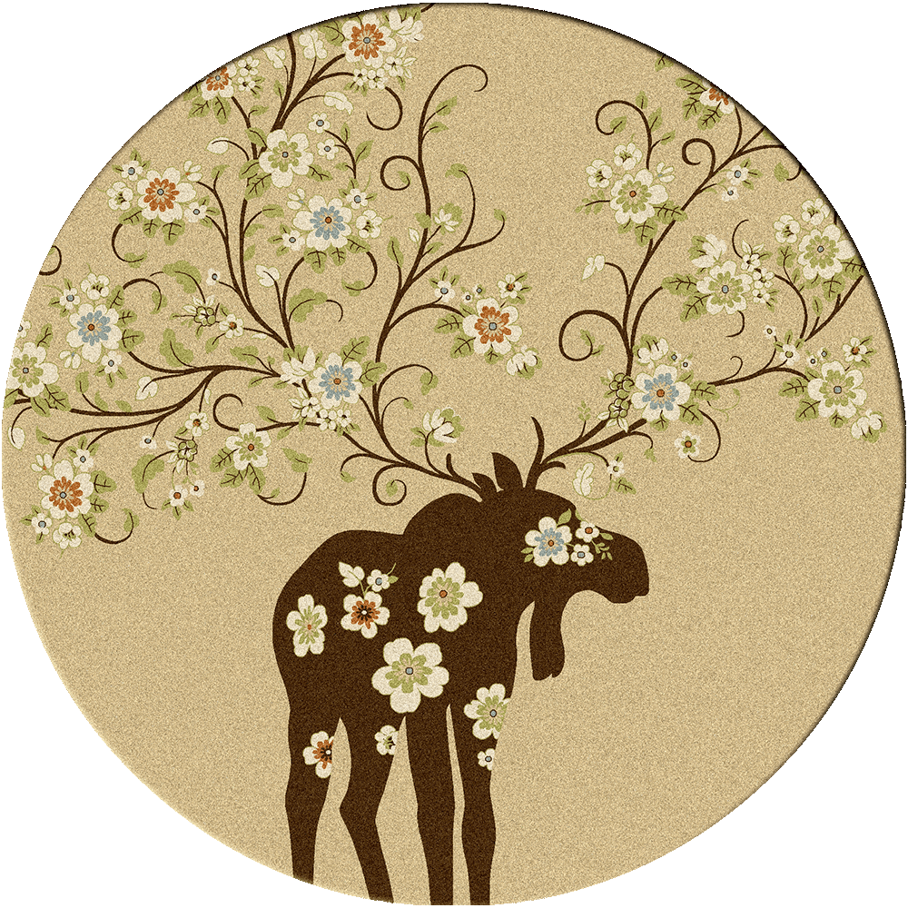 American Dakota Moose Blossom Natural Rug - 0021NAT234
