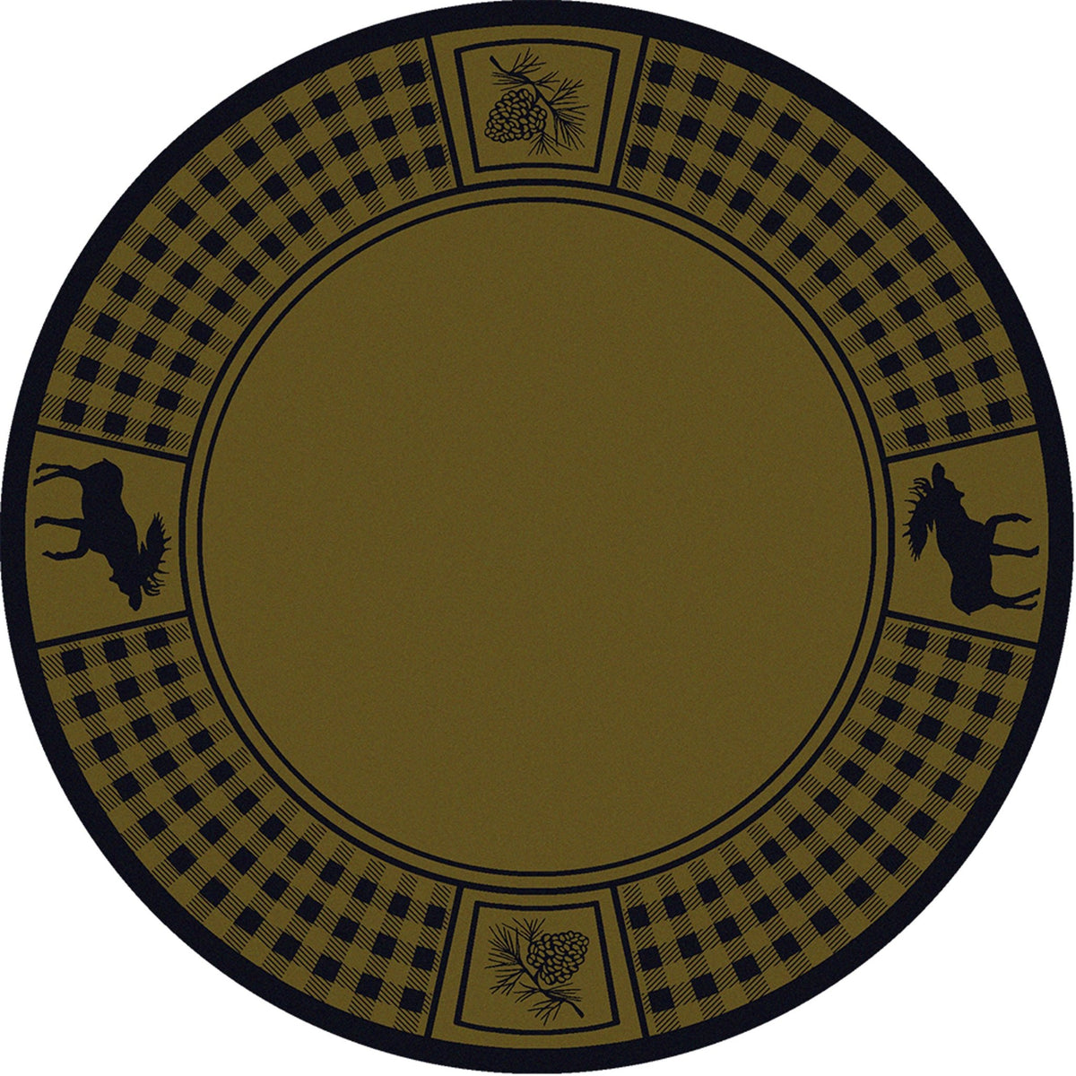 American Dakota Moose Refuge Green Rug - 0058GRN234
