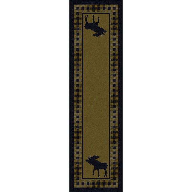 American Dakota Moose Refuge Green Rug - 0058GRN234