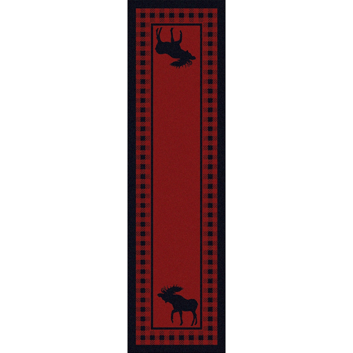 American Dakota Moose Refuge Red Rug - 0058RED234