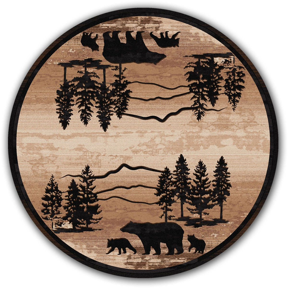 American Dakota Mountain Shadow Bear Natural Rug - 0194NAT234