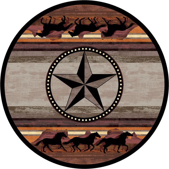 American Dakota Night Stampede Desert Rug - 0418DES234