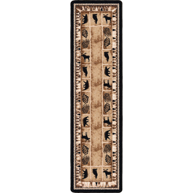American Dakota Northern Wildlife Brown Shades Rug - 0101BSH234