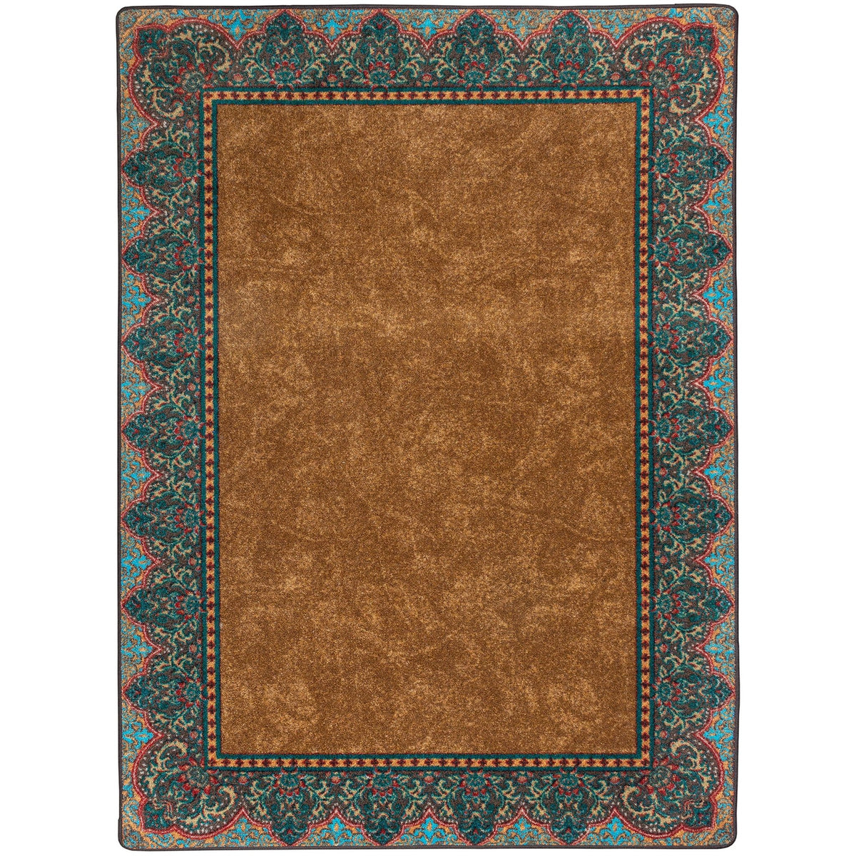 American Dakota Nubuck Cognac Rug - 0419COG234