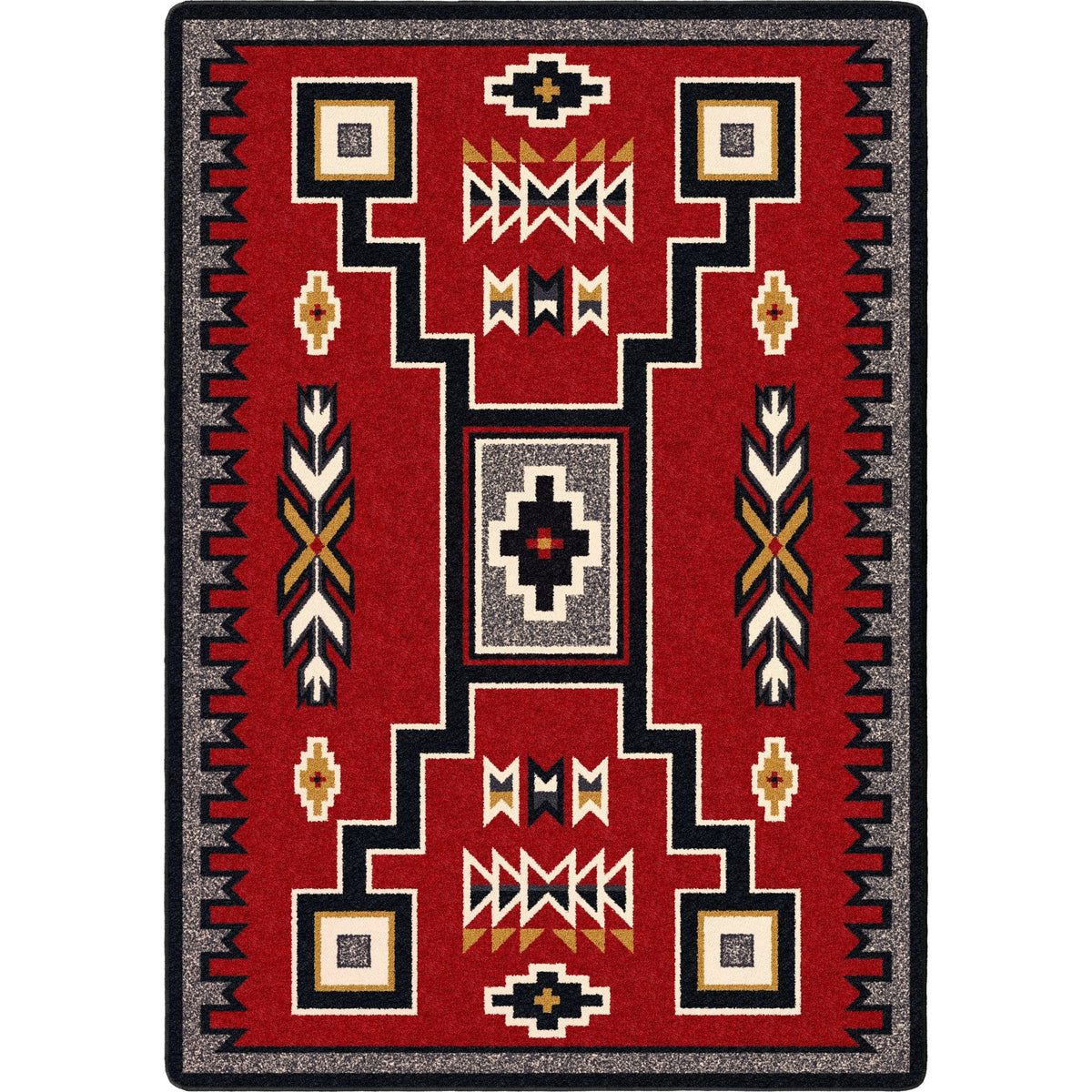 American Dakota Old Crow Red Rug