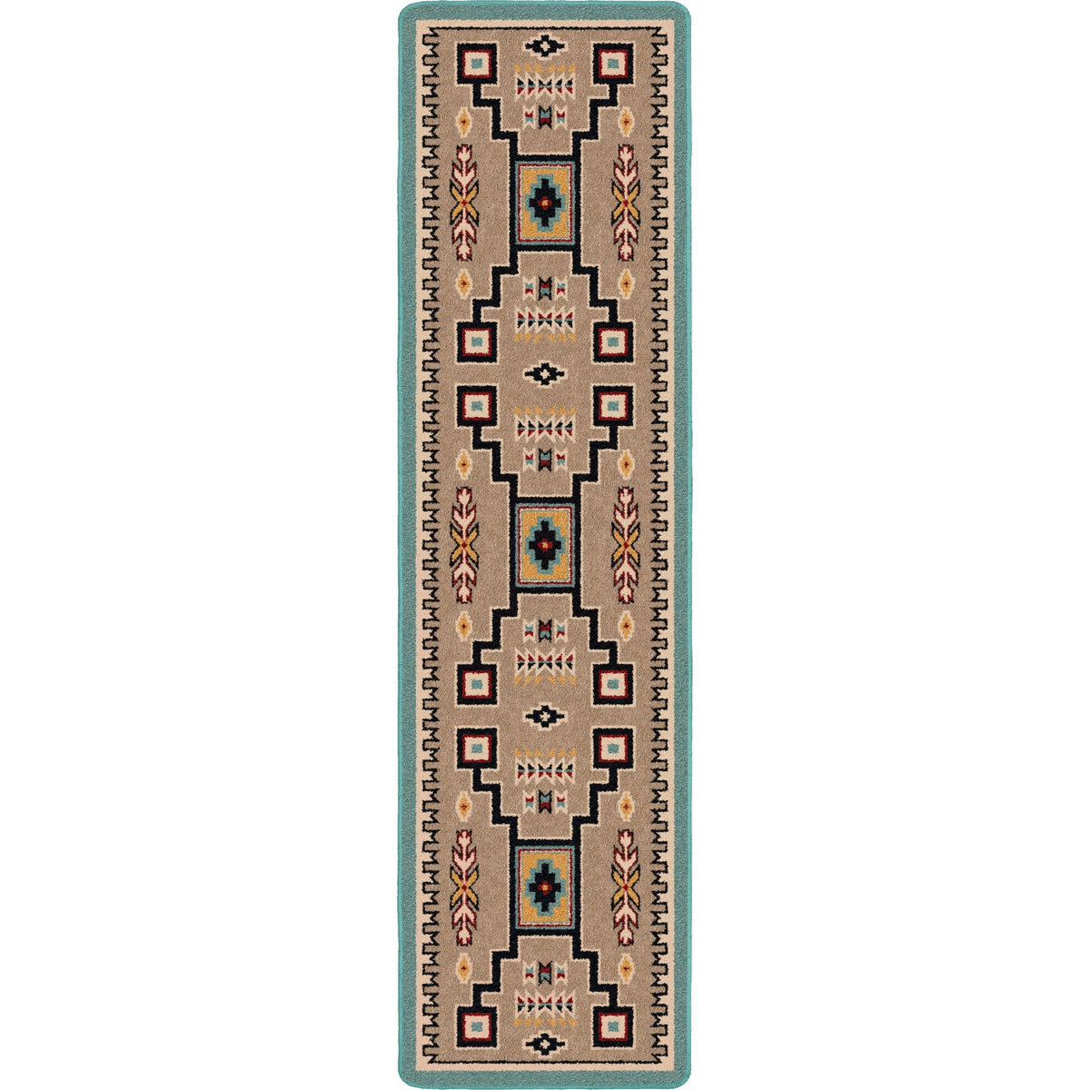 American Dakota Old Crow Suede Turquoise Rug