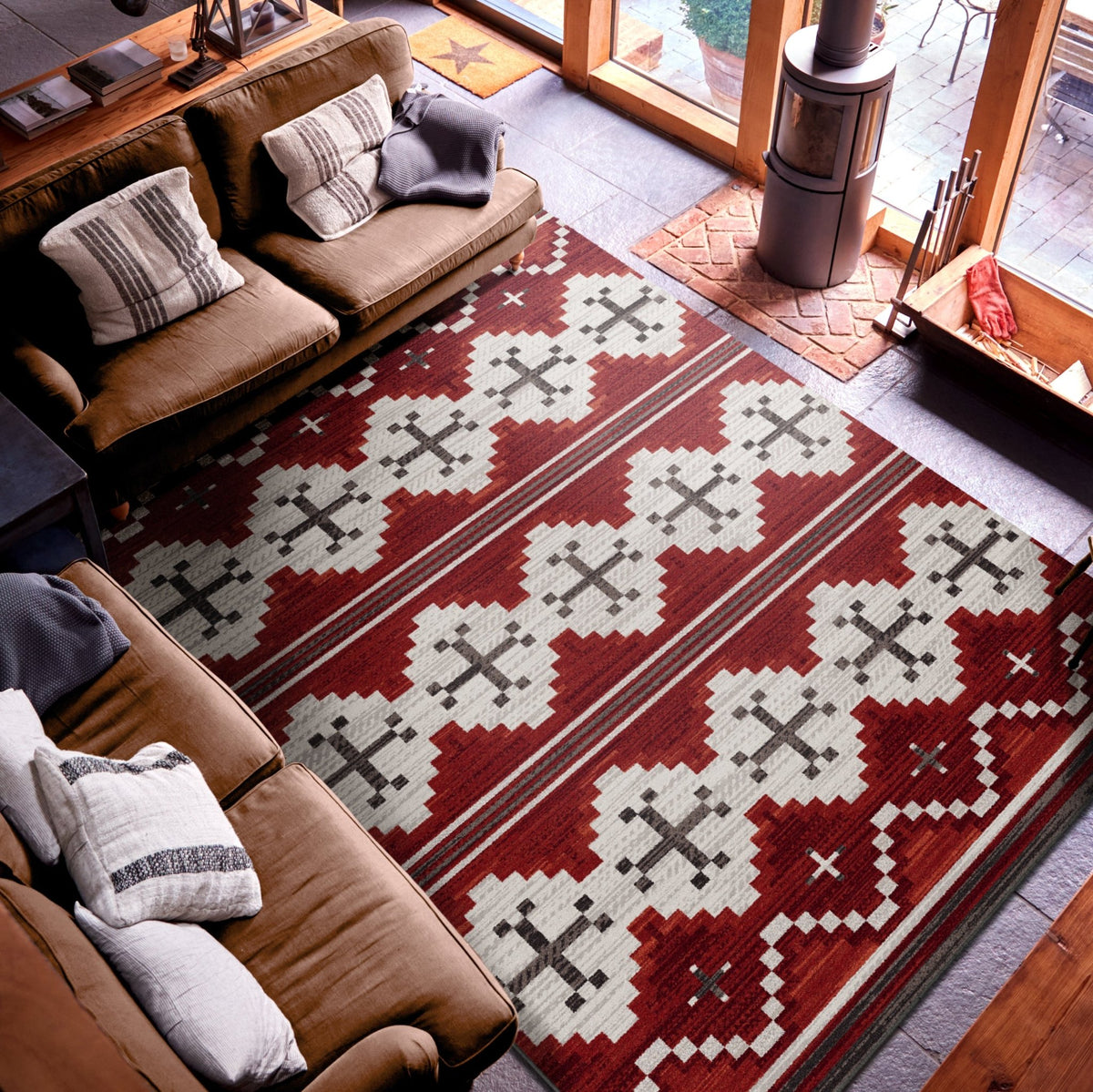 American Dakota Pathways Red Rug - 0759RED234