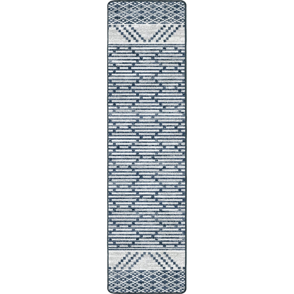 American Dakota Patterned Stripe Fresh Blue Rug - 0492FBL234