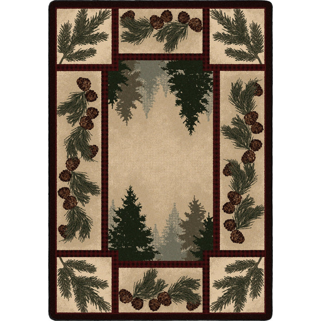 American Dakota Pine Forest Maize Rug - 0092MAZ234