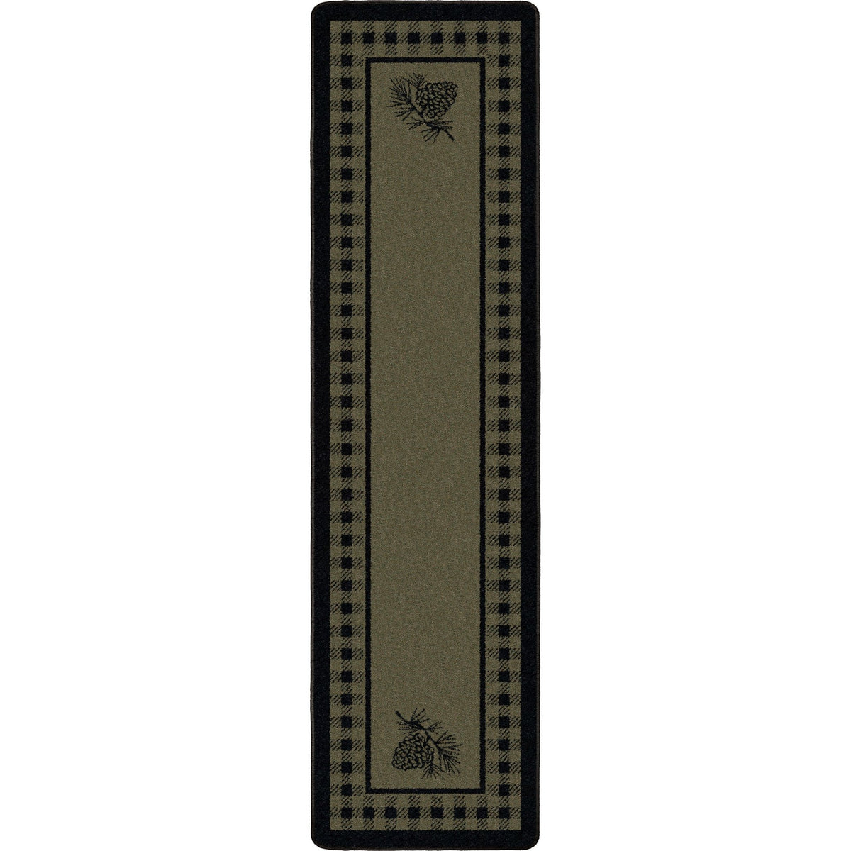 American Dakota Pine Refuge Green Rug - 0086GRN234