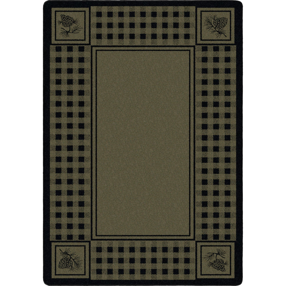 American Dakota Pine Refuge Green Rug - 0086GRN234
