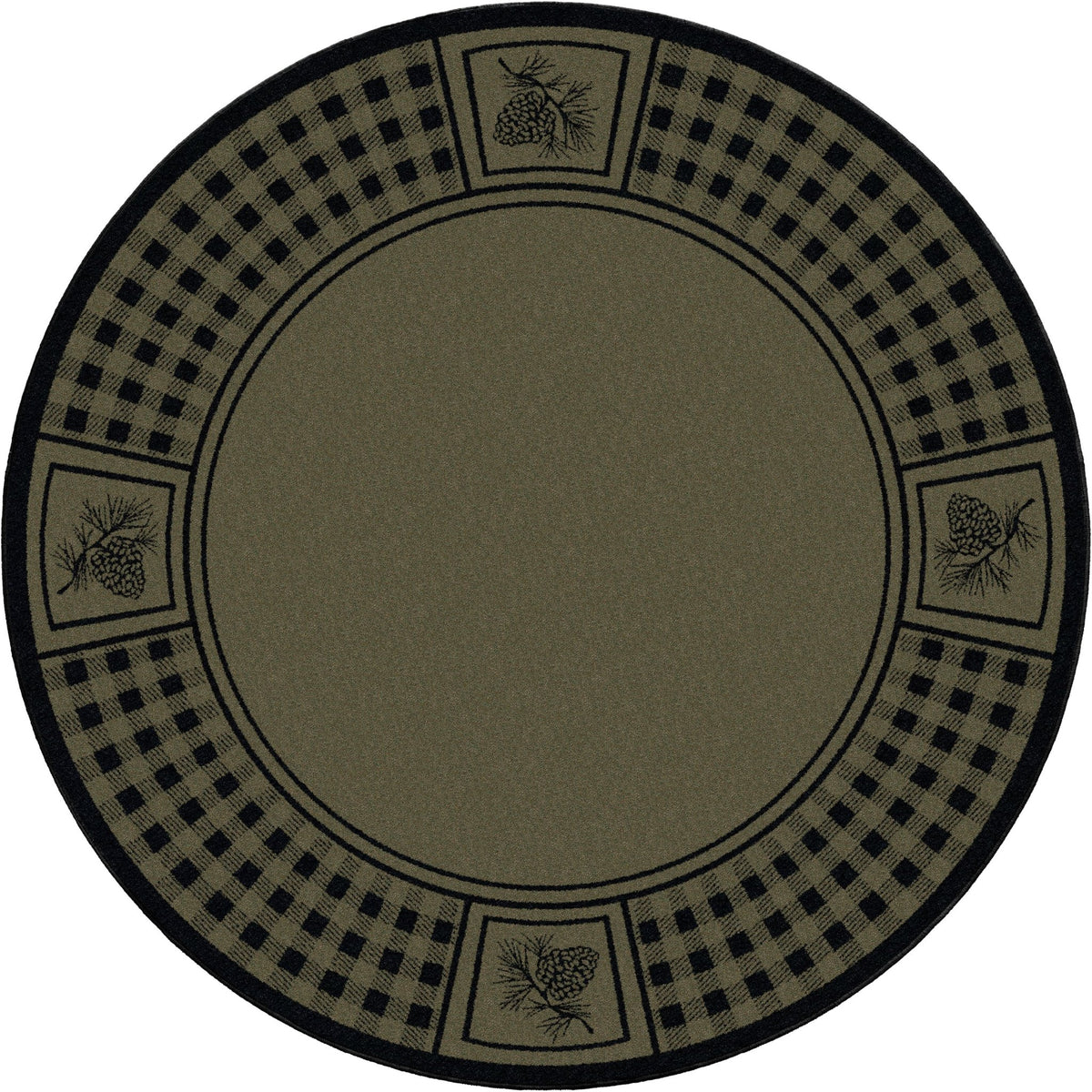 American Dakota Pine Refuge Green Rug - 0086GRN234