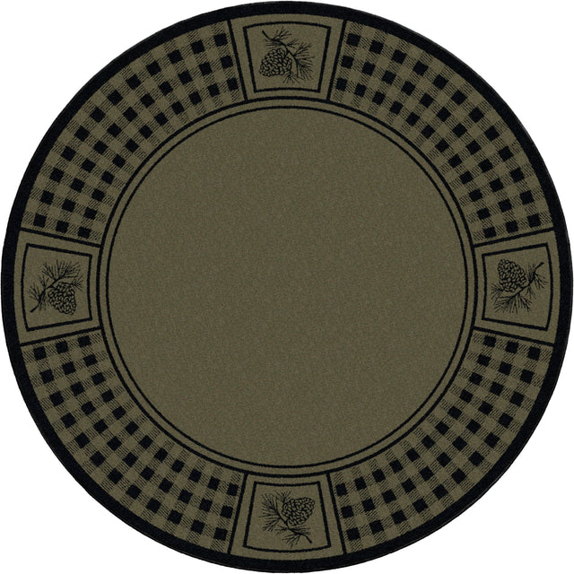 American Dakota Pine Refuge Green Rug - 0086GRN234