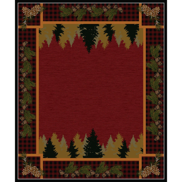 American Dakota Plaid Woodsman Red Rug - 0225RED234