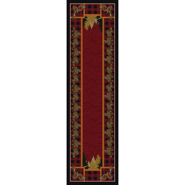 American Dakota Plaid Woodsman Red Rug - 0225RED234