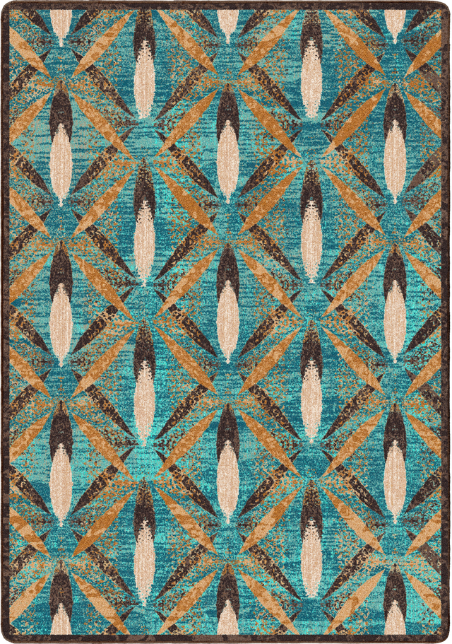 American Dakota Plumage Tropical Turquoise Rug - 0681TTQ234