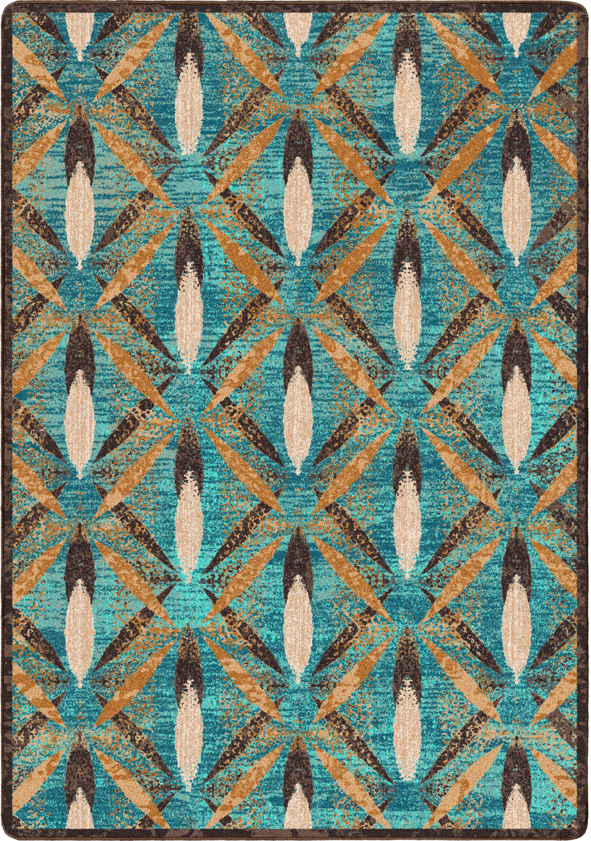 American Dakota Plumage Tropical Turquoise Rug - 0681TTQ234