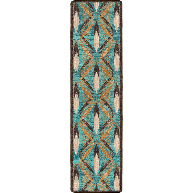 American Dakota Plumage Tropical Turquoise Rug - 0681TTQ234