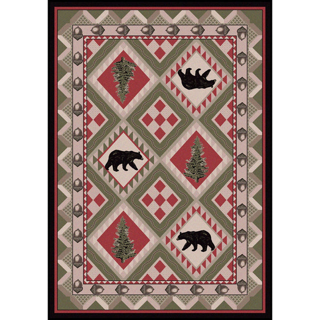 American Dakota Quilted Forest Pine Rug - 0188PNE234