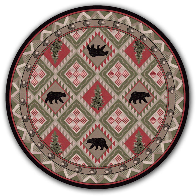 American Dakota Quilted Forest Pine Rug - 0188PNE234