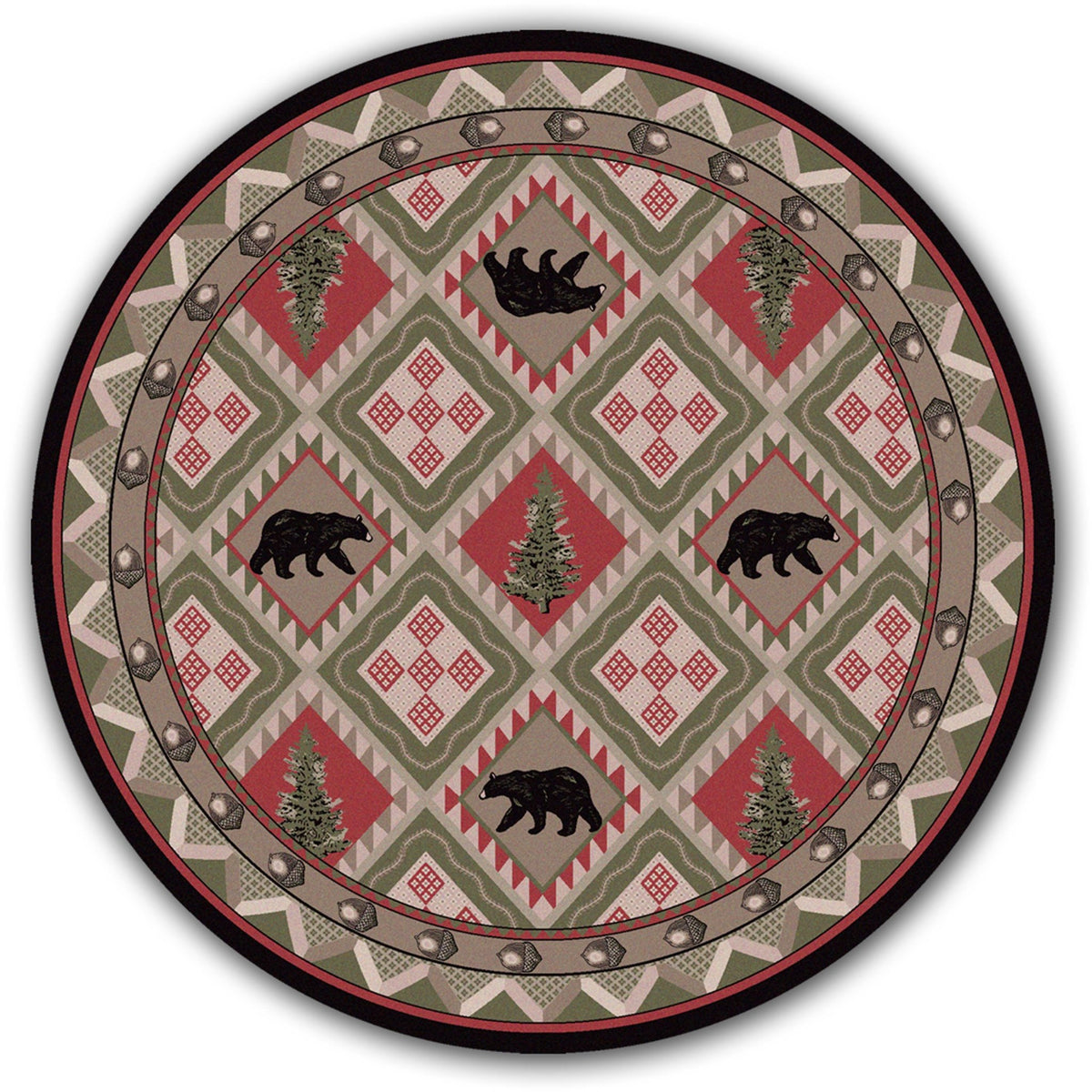 American Dakota Quilted Forest Pine Rug - 0188PNE234
