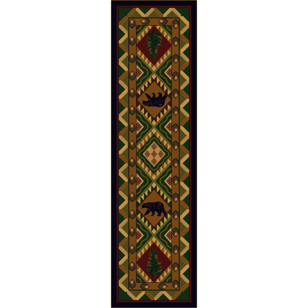 American Dakota Quilted Forest Woodland Rug - 0188WLD234