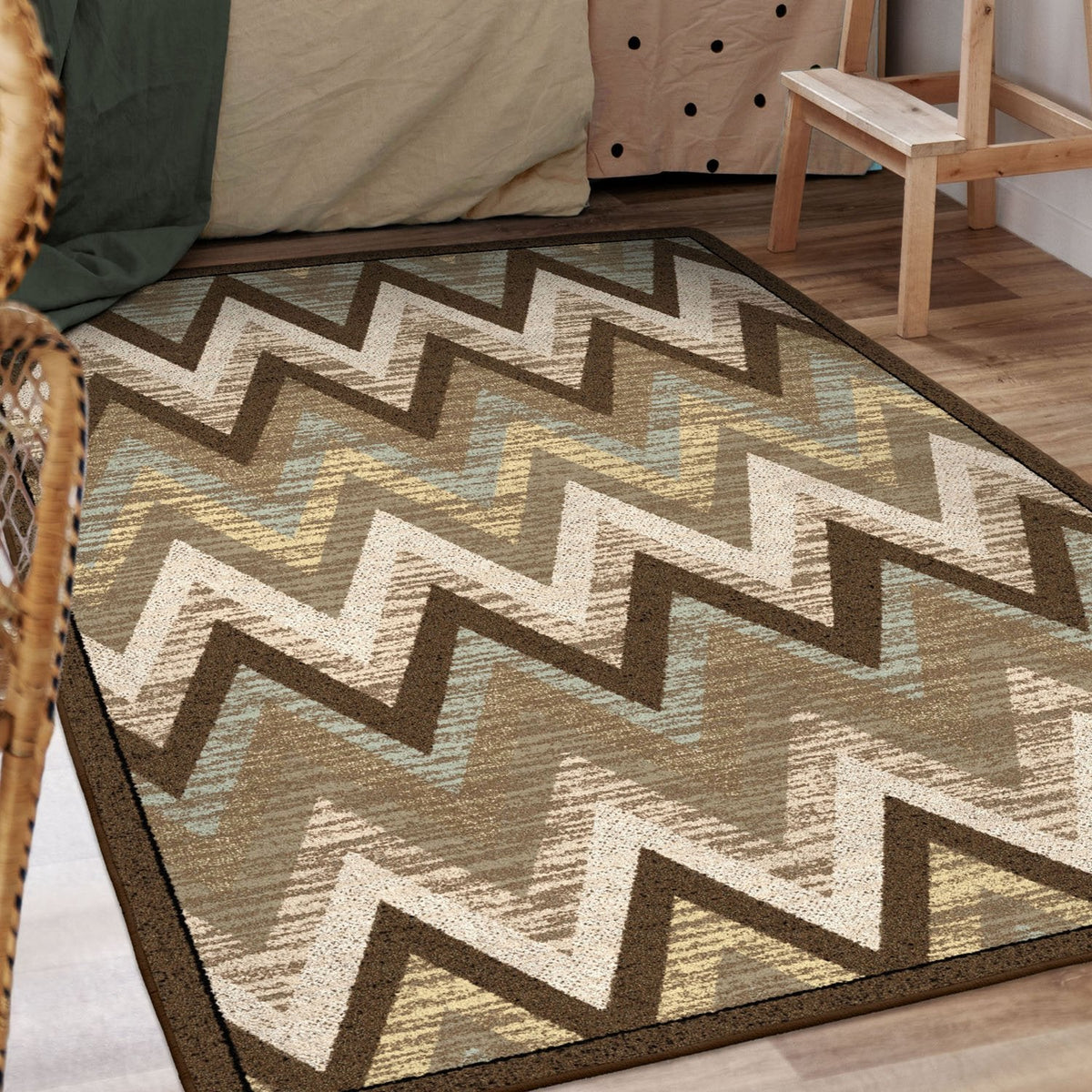 American Dakota Rain Flame Cool Earth Rug