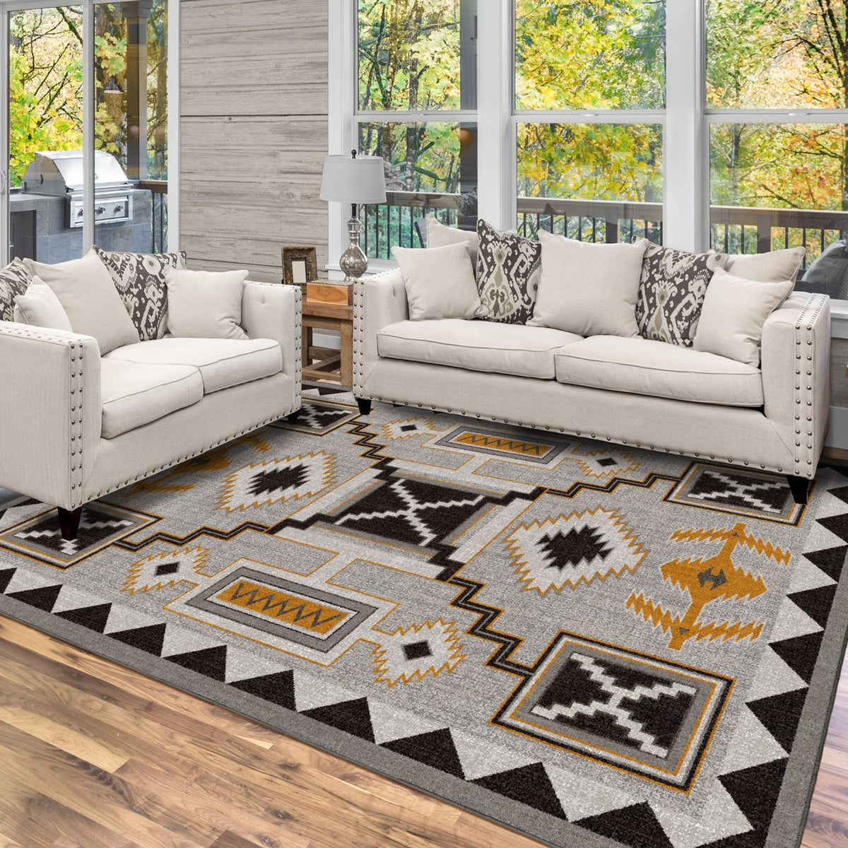 American Dakota Rain Giver Obsidian Rug - 0760OBS234