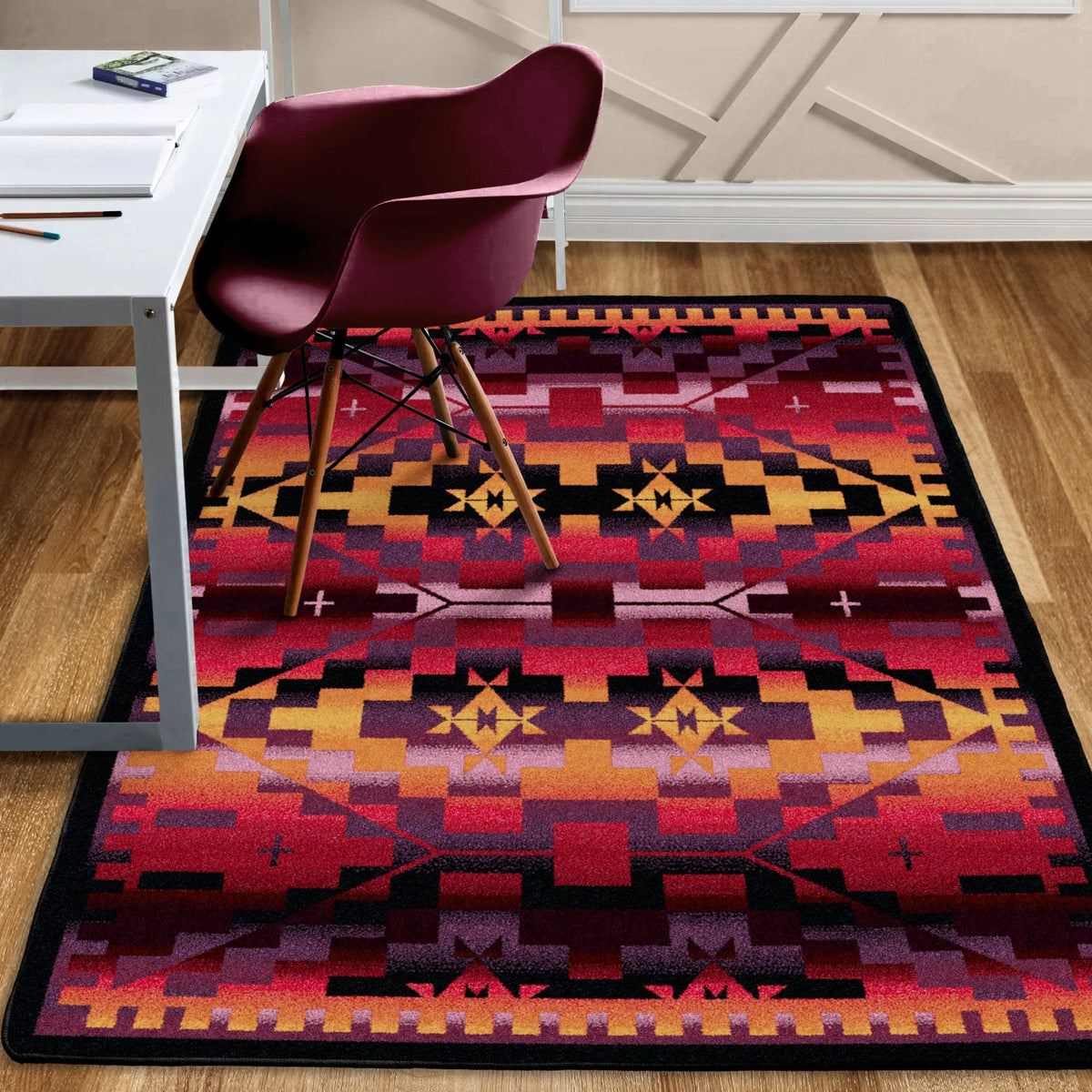 American Dakota Rainbow Blanket Sunset Rug