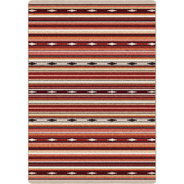 American Dakota Remington Stripe Red Multi Rug - 0645RDM234