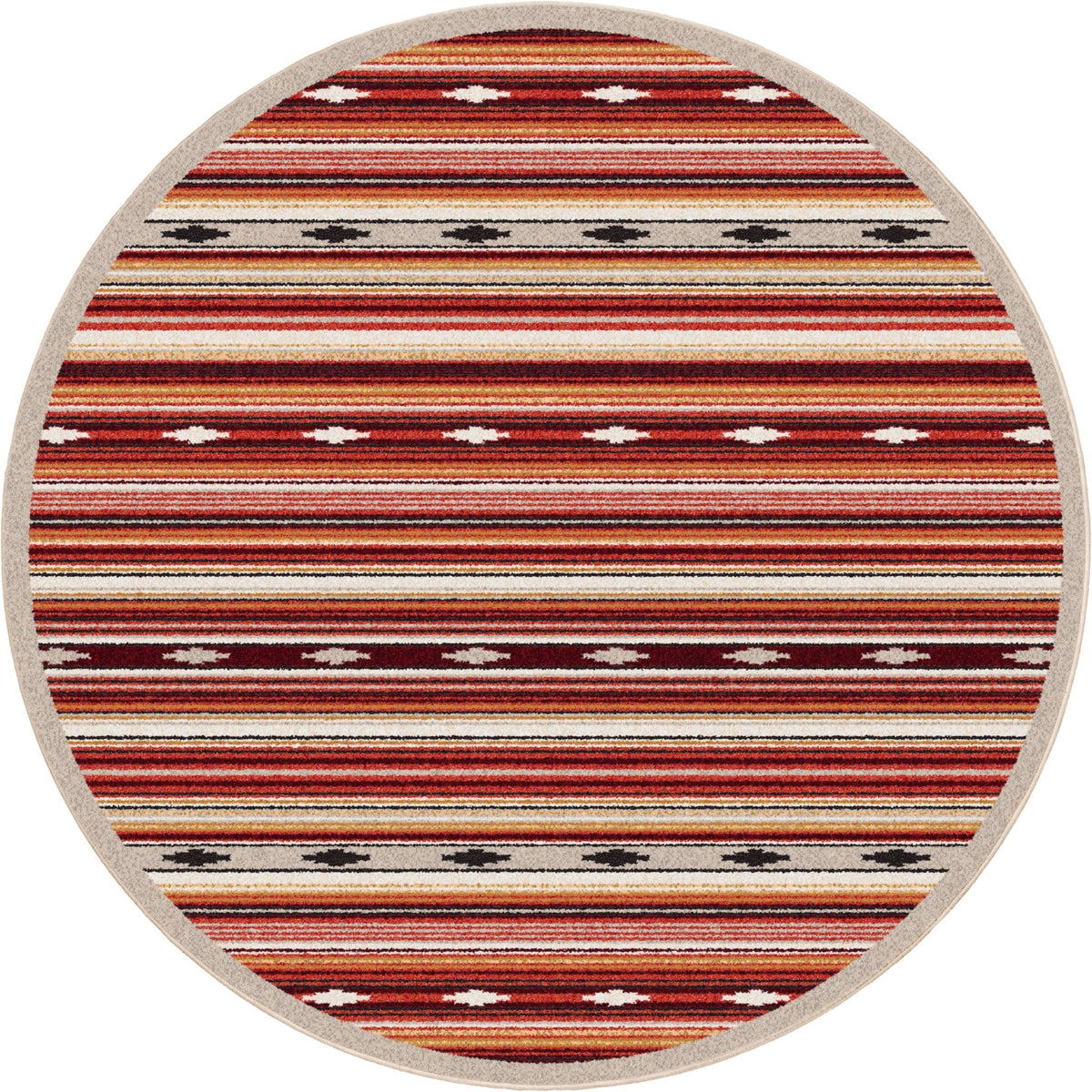 American Dakota Remington Stripe Red Multi Rug - 0645RDM234
