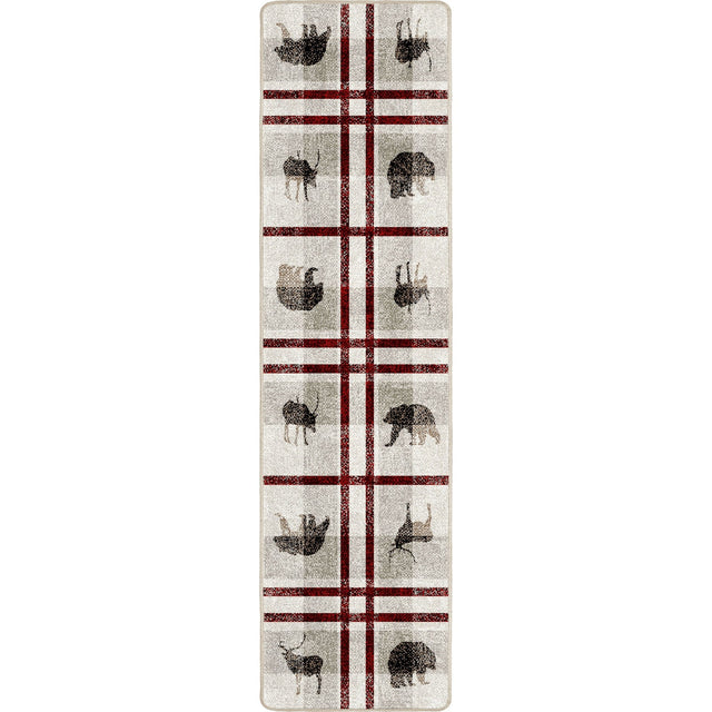 American Dakota Rio Vista Red Stripe Rug - 0543RST234