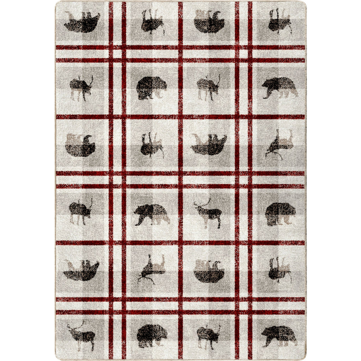 American Dakota Rio Vista Red Stripe Rug - 0543RST234